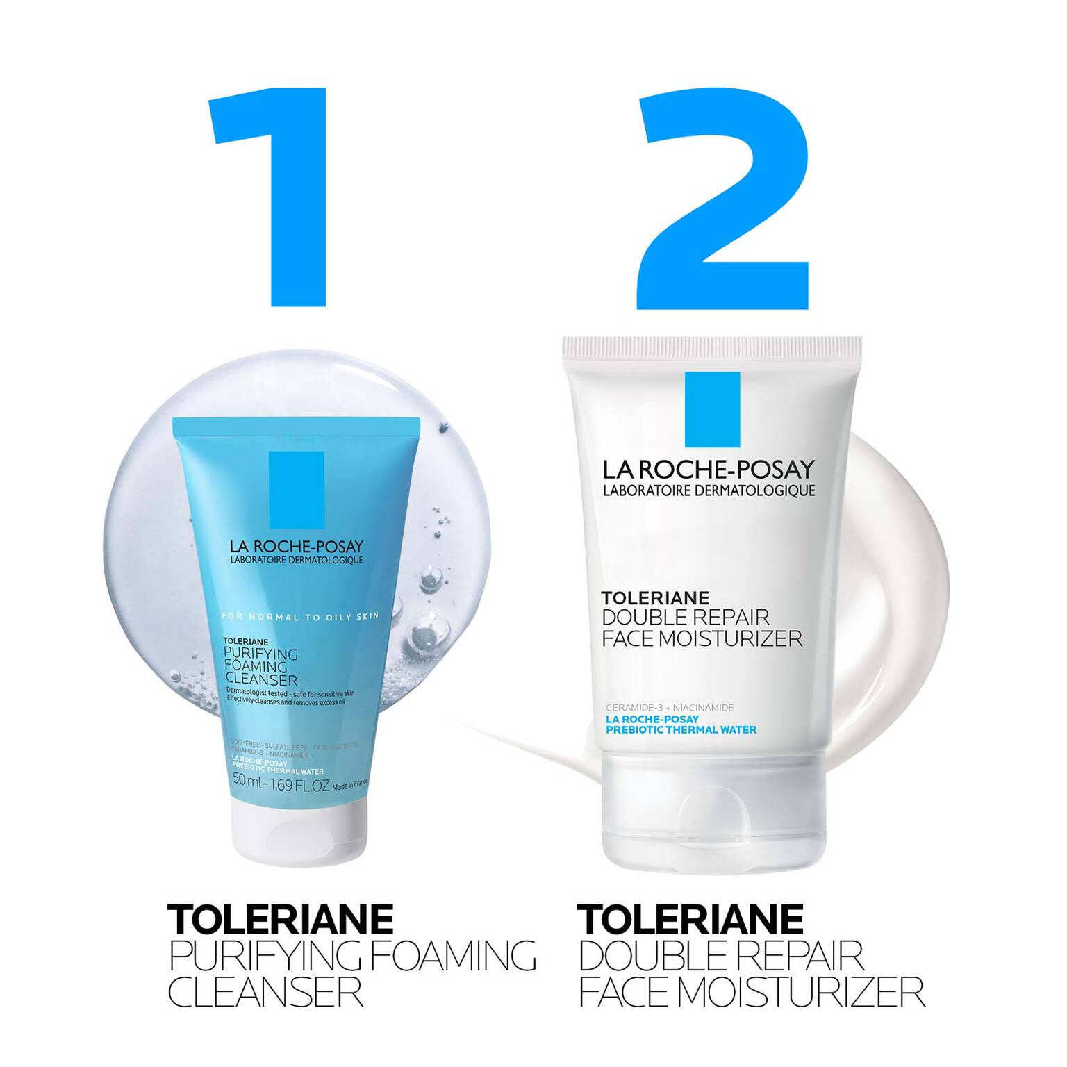 toleriane-purifying-foaming-cleanser-and-toleriane-double-repair-face-moisturizer-travel-set-j8 AmazonSet-TolerianePurifyingCleanser100ml-TolerianeDRM_routine.jpg
