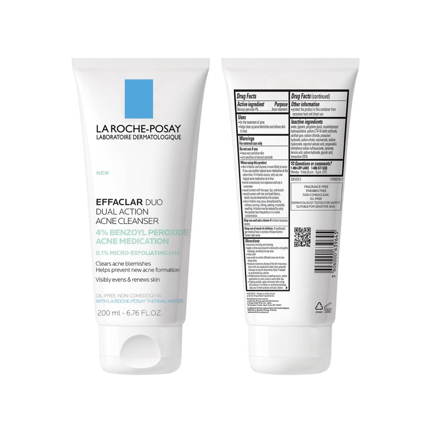 effaclar-dual-action-acne-face-wash-with-4-benzoyl-peroxide-g4 LaRochePosay-Product-Skincare-Effaclar-Duo-Dual-Cleanser-200ml-3606000639645-ATF-PIM-packshot-texture.jpg