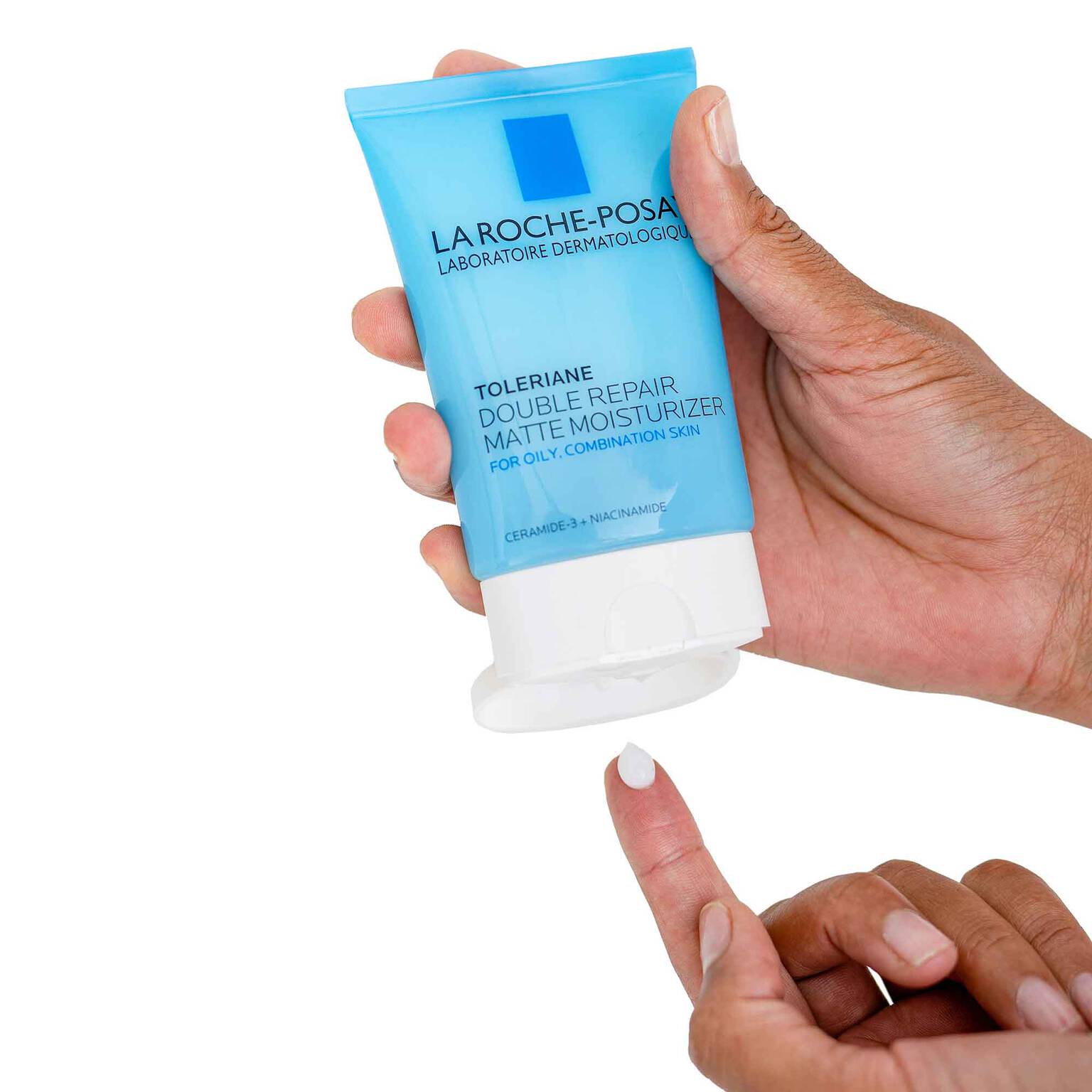 toleriane-double-repair-matte-face-moisturizer-for-oily-skin-h9 la-roche-posay-toleriane-matte-lotion-on-finger.jpg